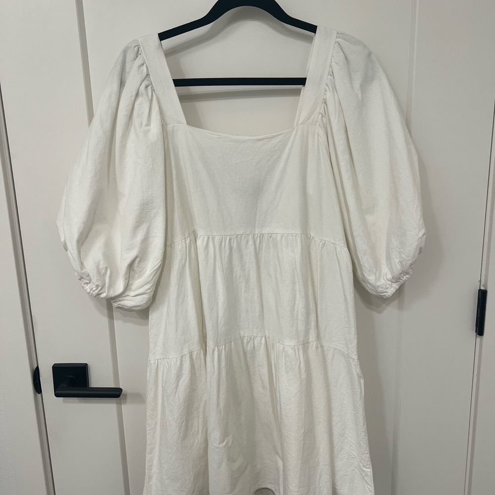 White tiered dress